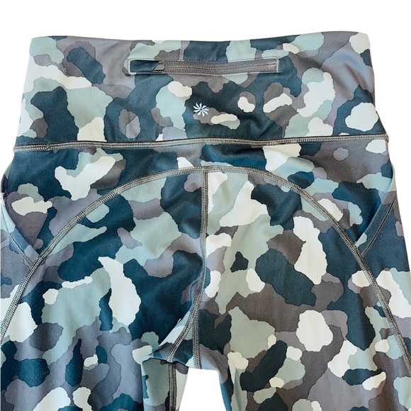 ATHLETA LIGHTING 7/8 THIGH LEGGING SUPERSONIC GREEN CAMO SIZE SMALL - Picture 5 of 6